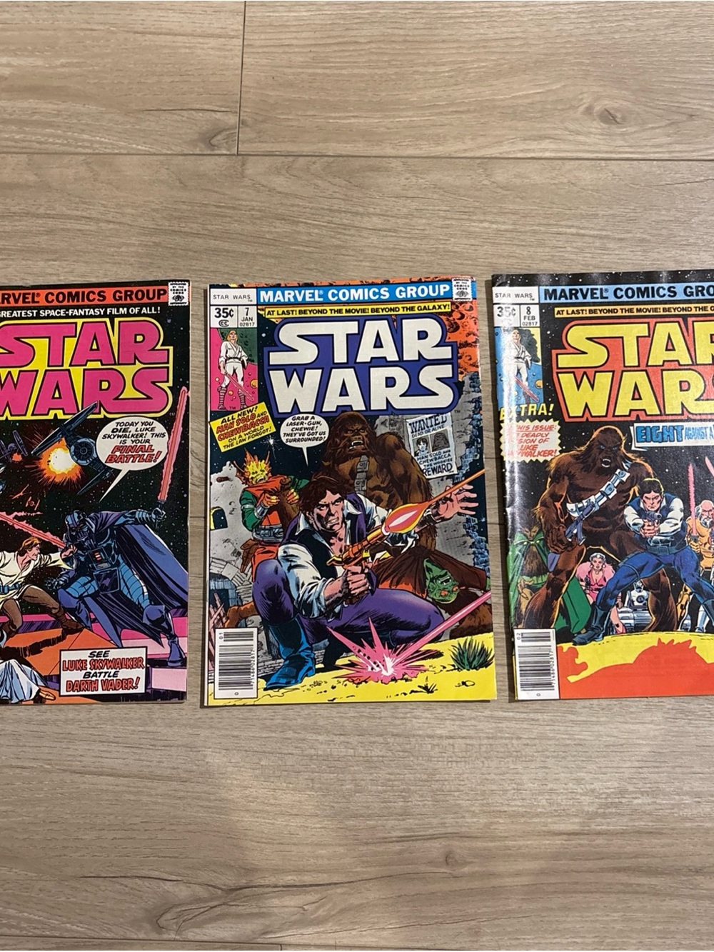 Star Wars #6 #7 #8 1977-1978 Marvel Comics Newsstand 1st App. Jaxxon - Set of 3!